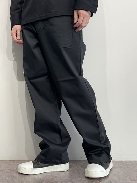 WIDE TUCK PT / RC11-ST-003 / シャンブレーワイドタックパンツ / ブラック※