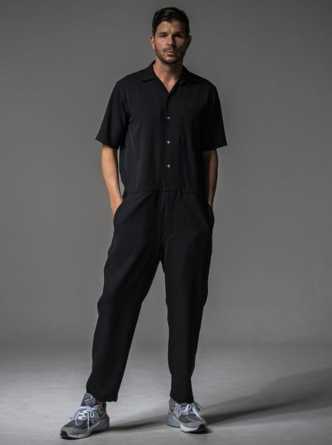 RAGE TWILL HALF ALL IN ONE / DP1-TN-001 / 半袖シャツオールインワン / ブラック (3月中旬入荷予定)