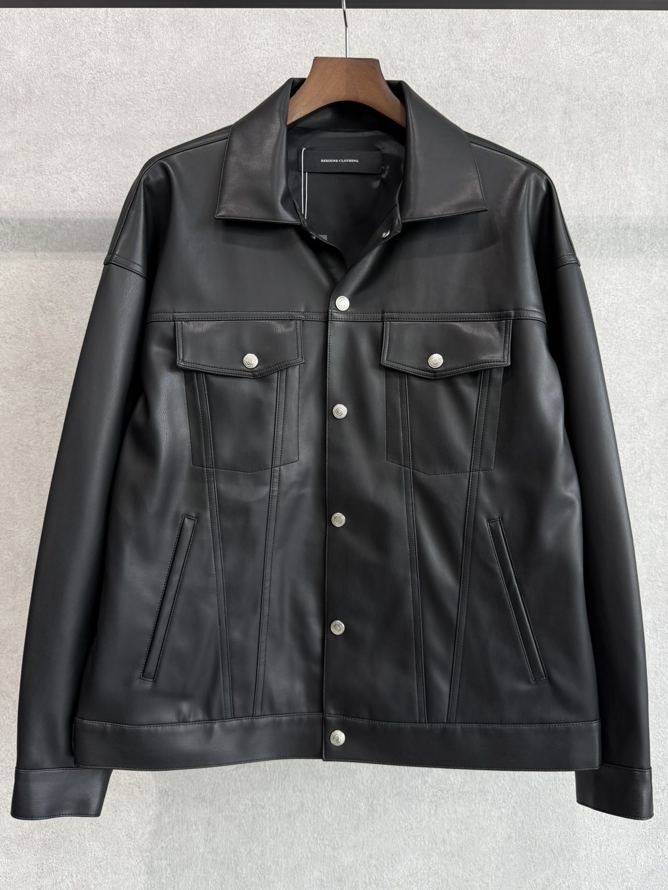 LEATHER OVER 3RD G / RC37-JK-006 / エコレザー3RD型Gジャン / ブラック
