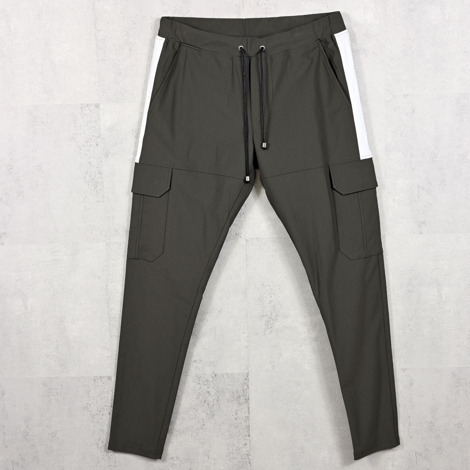 DARRELL CARGO PT / BASIC-ST-010 / ナイロン ラインカーゴパンツ / カーキ (2月下旬入荷予定)