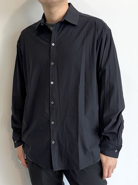 NYLON JACK SHIRTS / RC39-SH-001 / オーバーサイズナイロンシャツ / ブラック (2月上旬入荷予定)