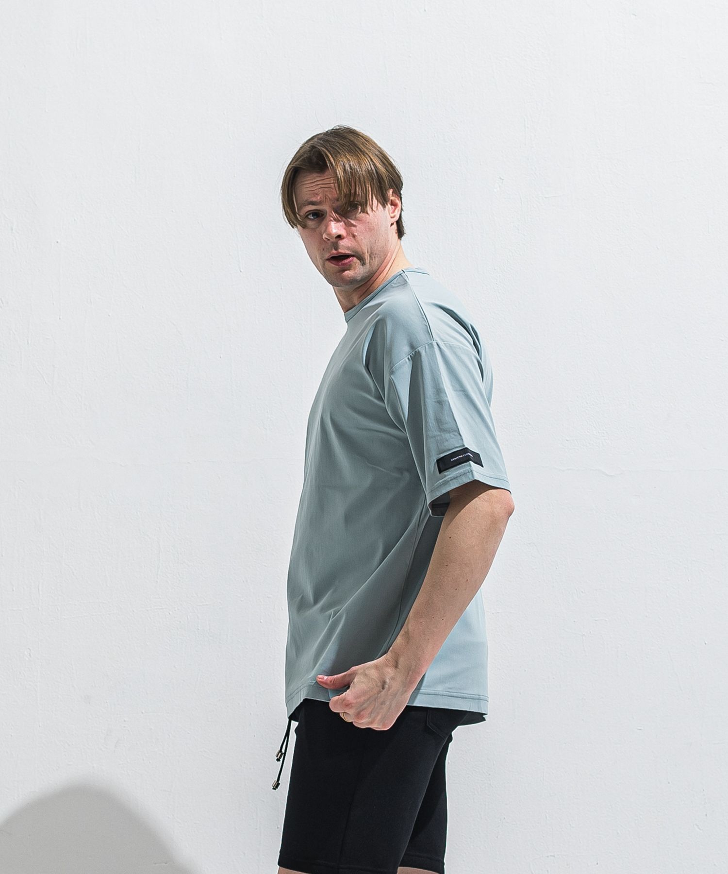 NYLON OVER T / RC40-T-003 / ナイロンビッグTシャツ / アクア (5月中旬入荷予定)