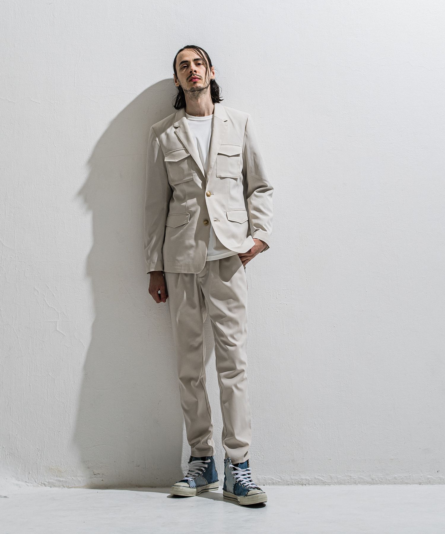 GAVIRIA SLACKS EASY PANTS / DP1-ST-001 / スラックスイージーパンツ / ベージュ (3月中旬入荷予定)