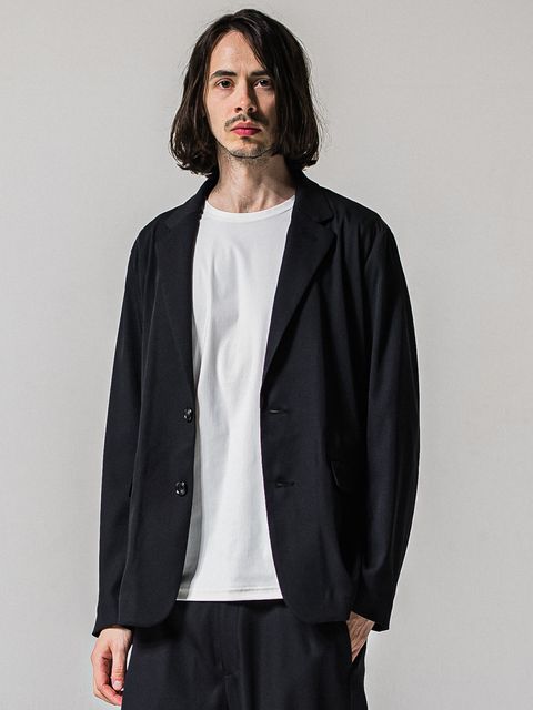 GARY LOOSE JACKET / RC39-JK-001 / サテンルーズテーラードジャケット / ブラック (2月下旬入荷予定)