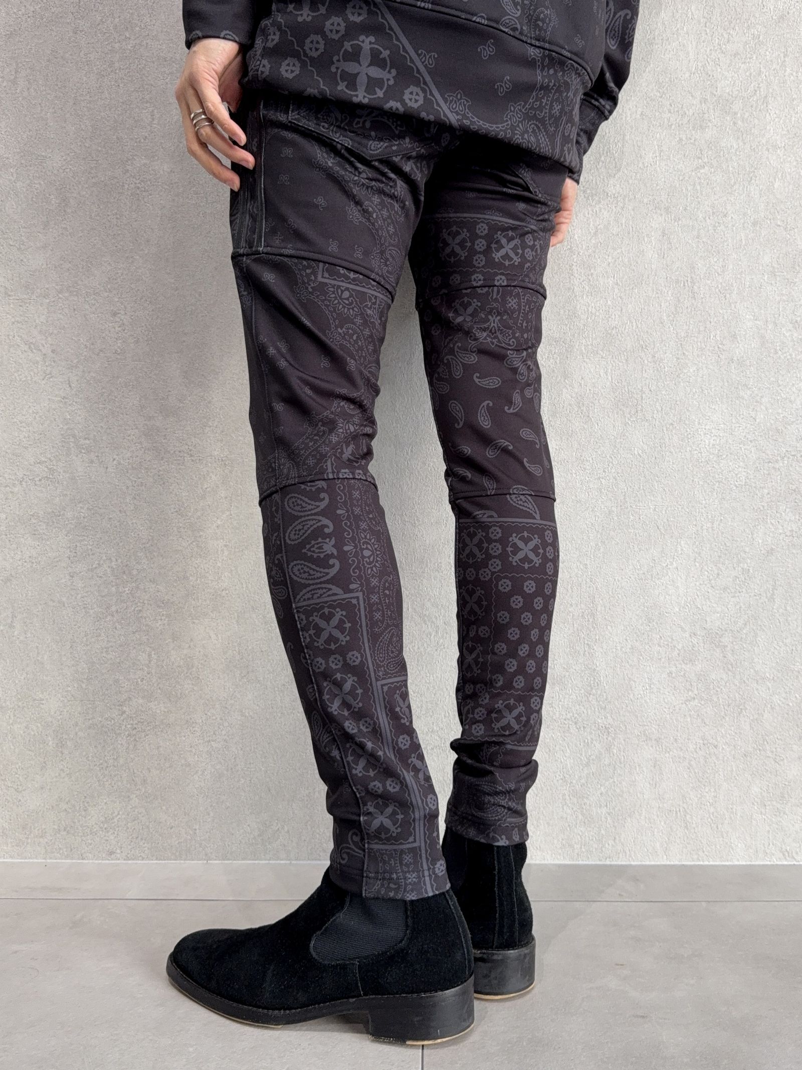 JOHNSON LINE HEAT PT / RC38-ST-009H / 裏起毛ジョンソンラインパンツ / ペイズリーブラック