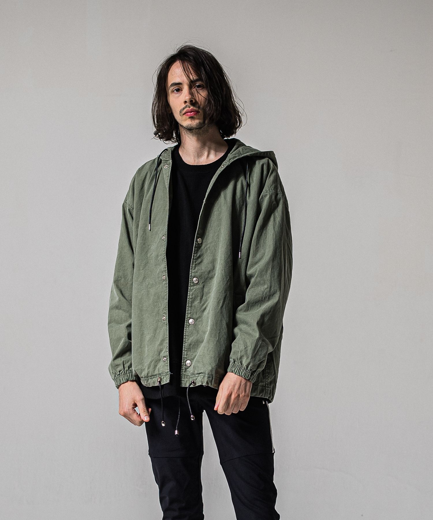 COACH HOODIE / RC39-JK-005 / コーチパーカー / カーキ (3月中旬入荷予定)