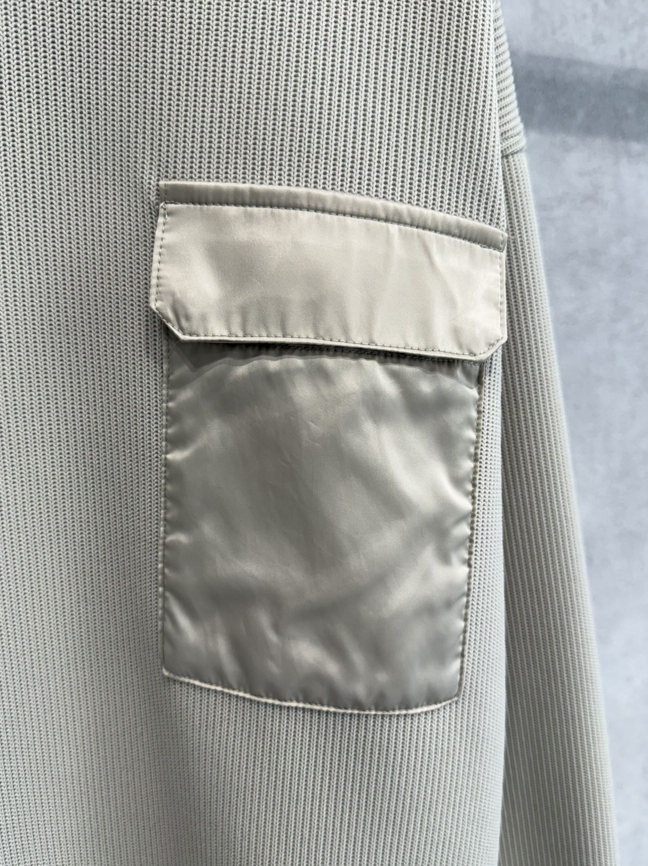 AZE MILITARY DROP TRAINER / RC39-C-003 / 高機能畦編みニットトレーナー / グレージュ