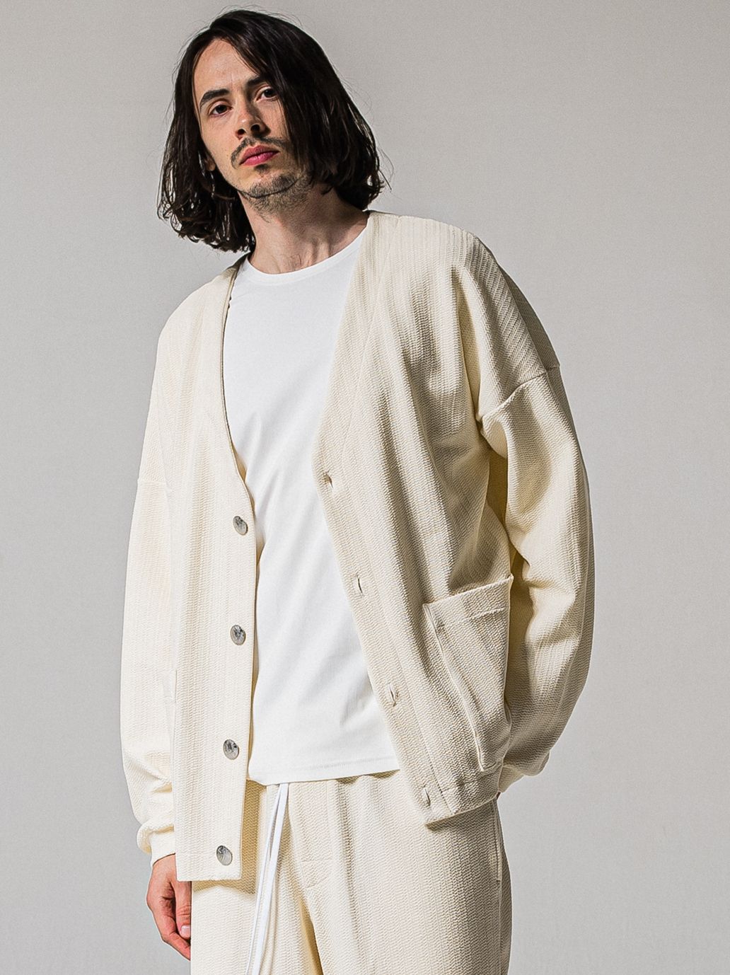 BLISTER KNIT C/D / RC39-C-005 / ブリスターニットカーディガン / オフホワイト (1月下旬入荷予定)