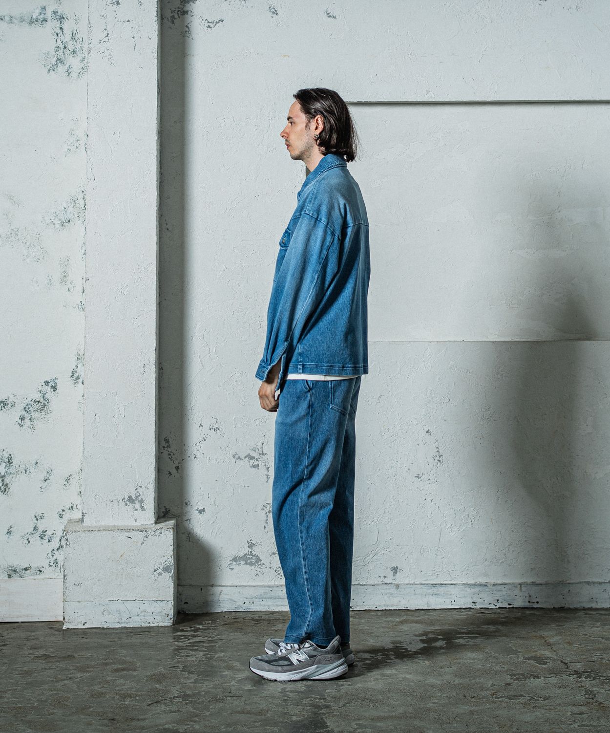 EX DENIM JERSEY WIDE PT / RC35-ST-016WTD / デニムジャージワイドパンツ / ライトインディゴ