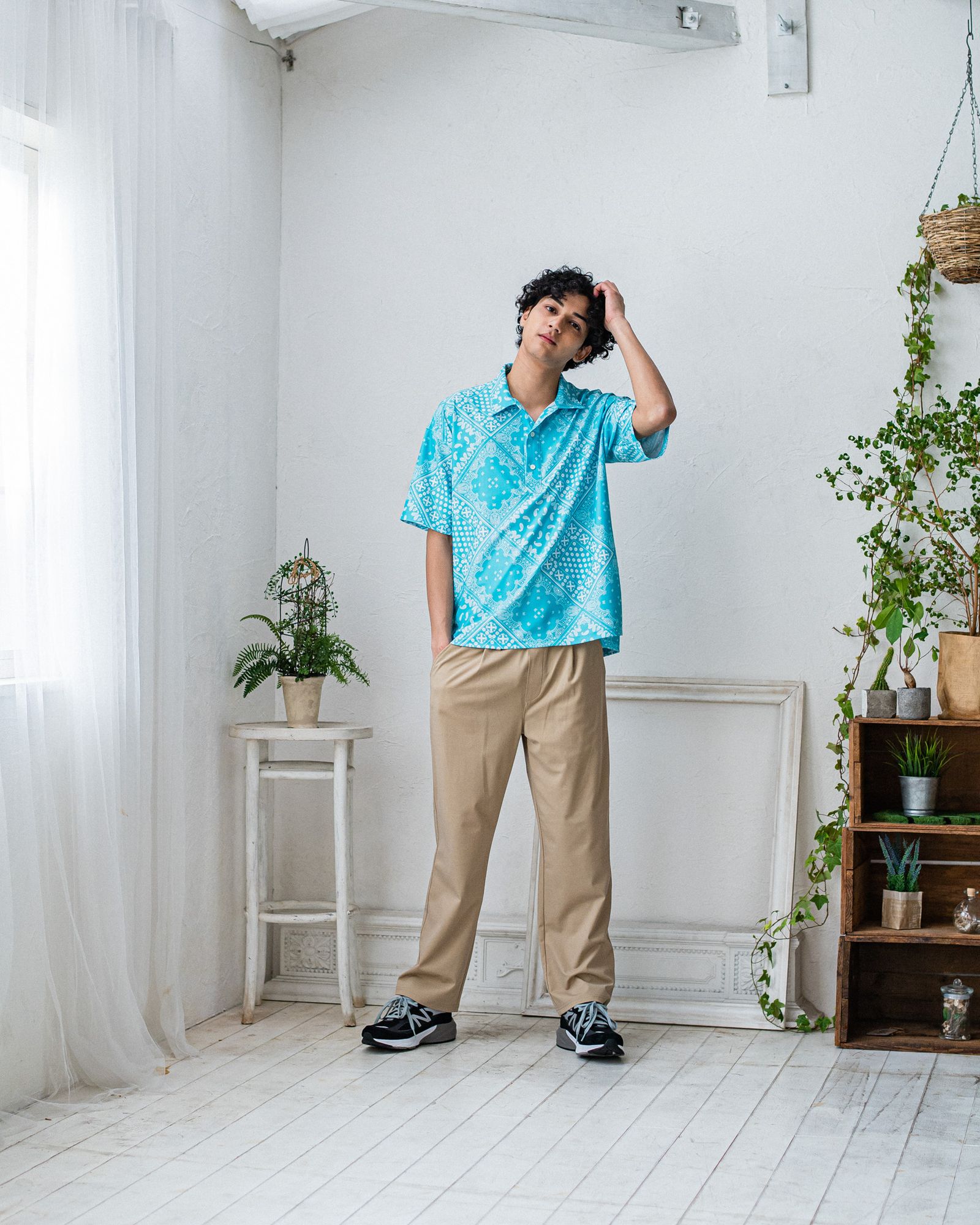 CHRIS EASY WIDE TUCK PANTS / RC32-ST-016WT / ワイドタックパンツ / ベージュ
