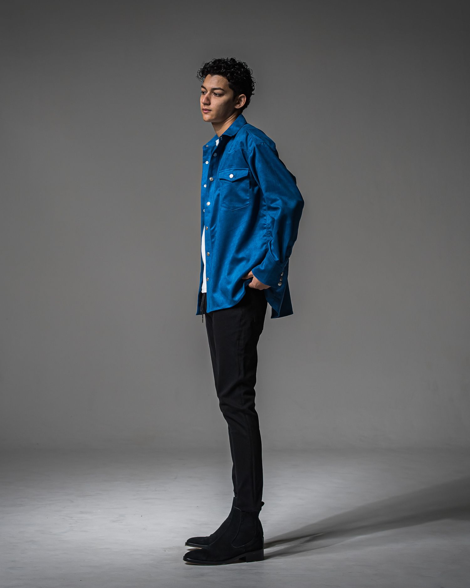 MICK DENIM JERSEY / BASIC-ST-020 / デニムジャージテーパードパンツ / ブラック (9月上旬入荷予定)