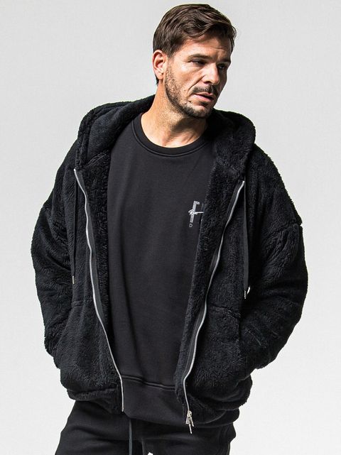 BOA ZIP LOOSE HOODIE / RC38-C-007 / ボアジップパーカー / ブラック (11月中旬入荷予定)