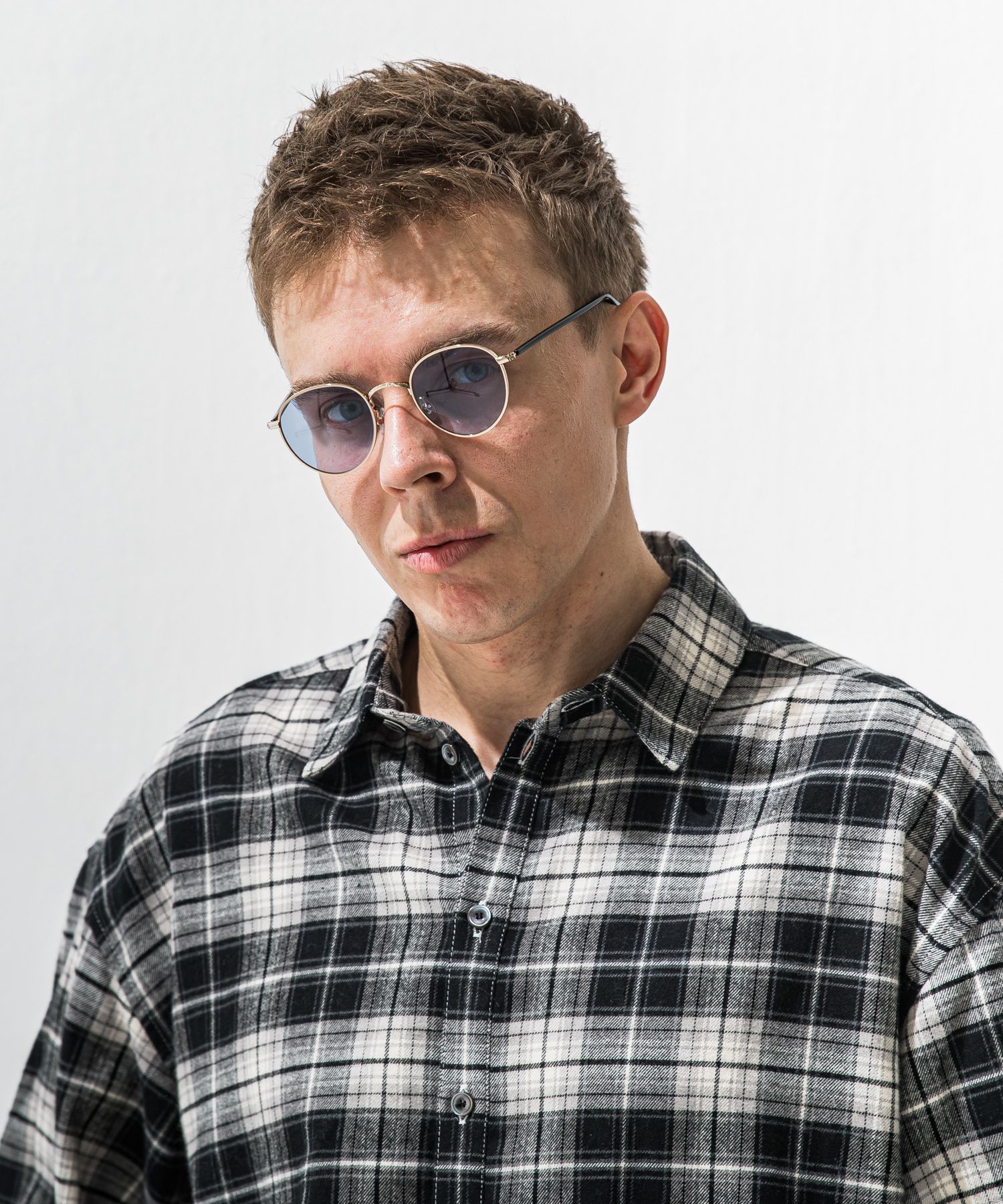 LARRY / RC-BASIC-EYE7 / サングラス / ゴールド×ブルー (9月下旬入荷予定)