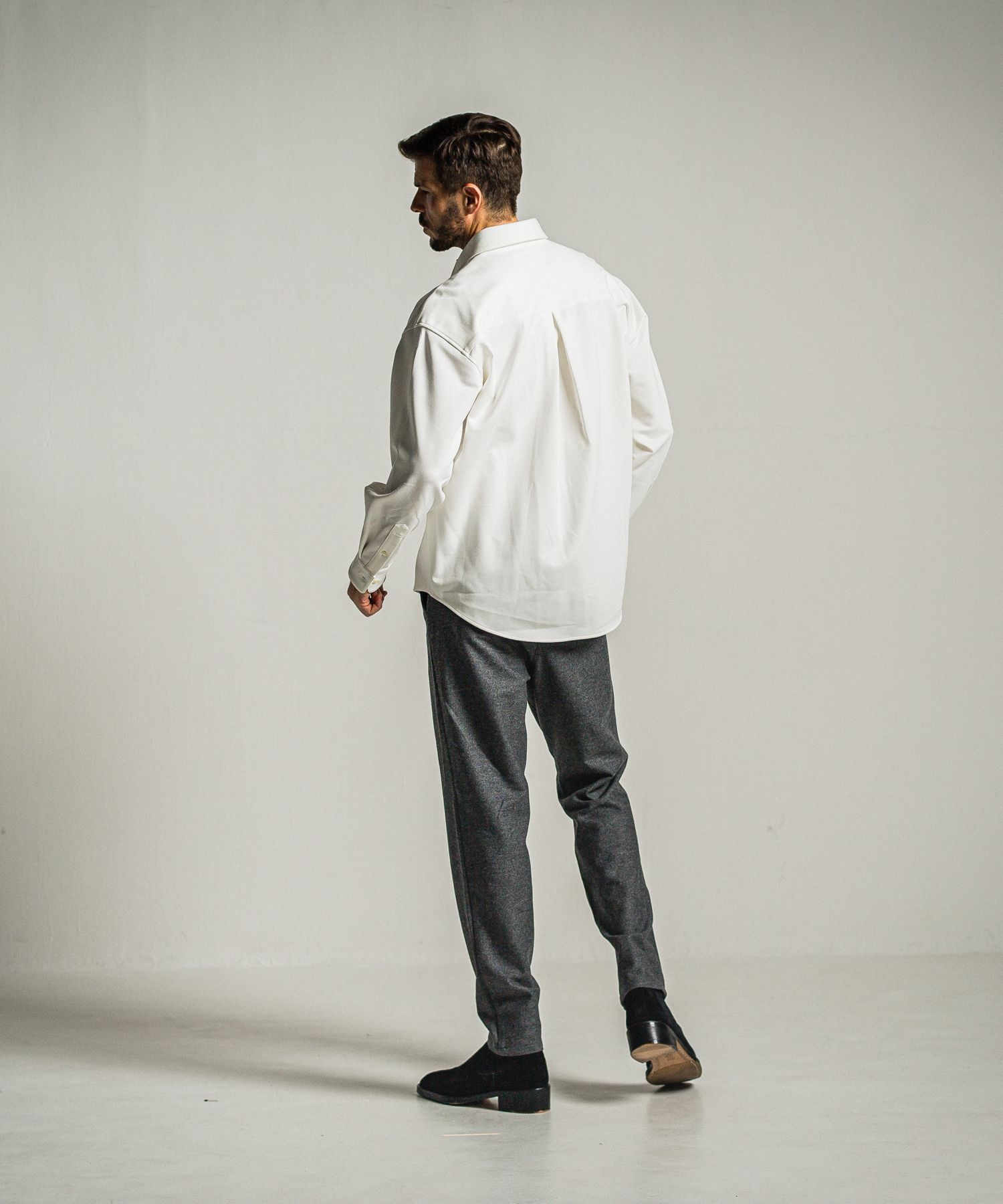 PAT WIDE EASY PANTS / RC34-ST-036 / ワイドテーパードパンツ / グレー