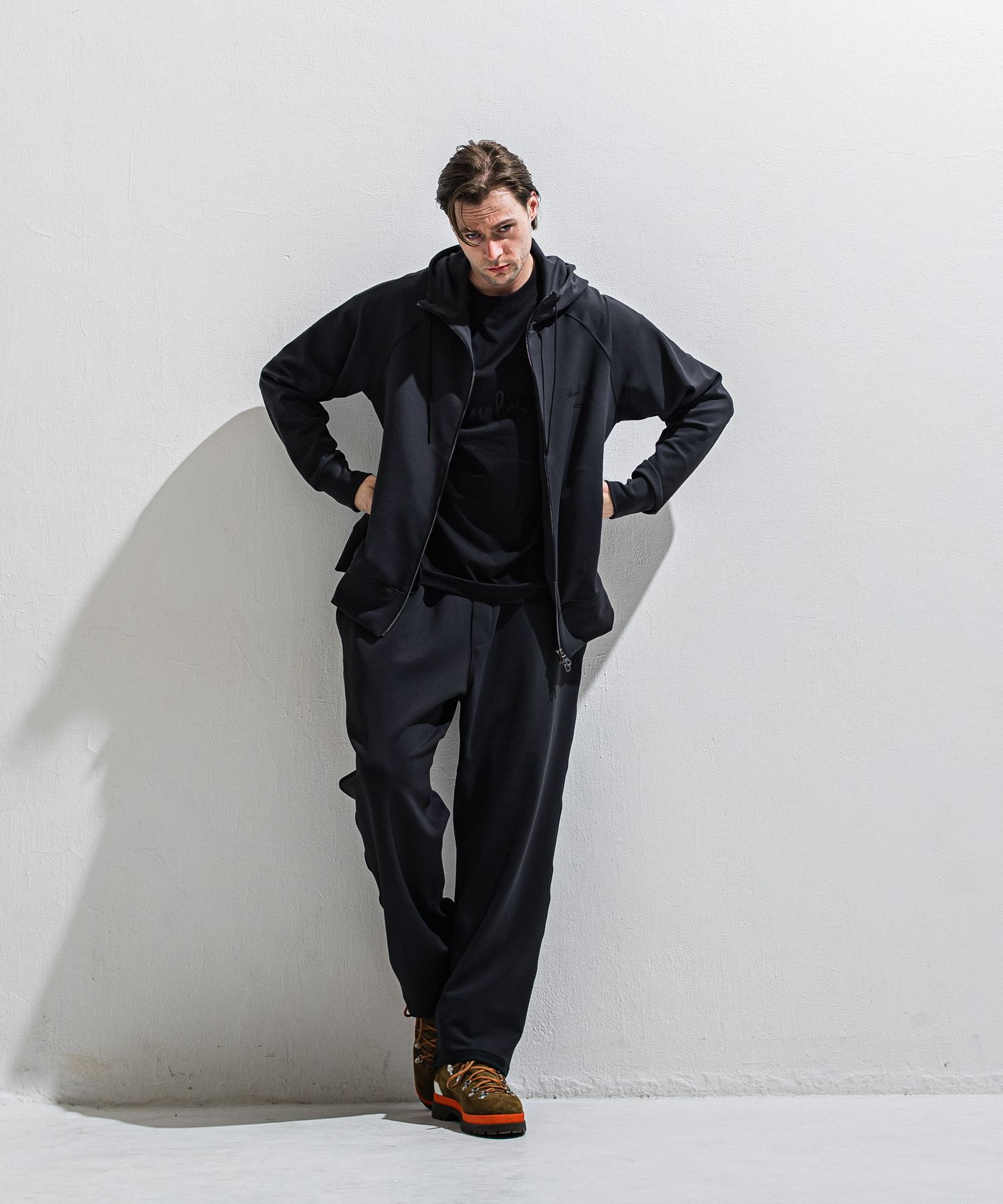 EMILIO DB WIDE PANTS / DP1-ST-003 / ダンボールジャージスーパーワイドパンツ / ブラック (3月中旬入荷予定)