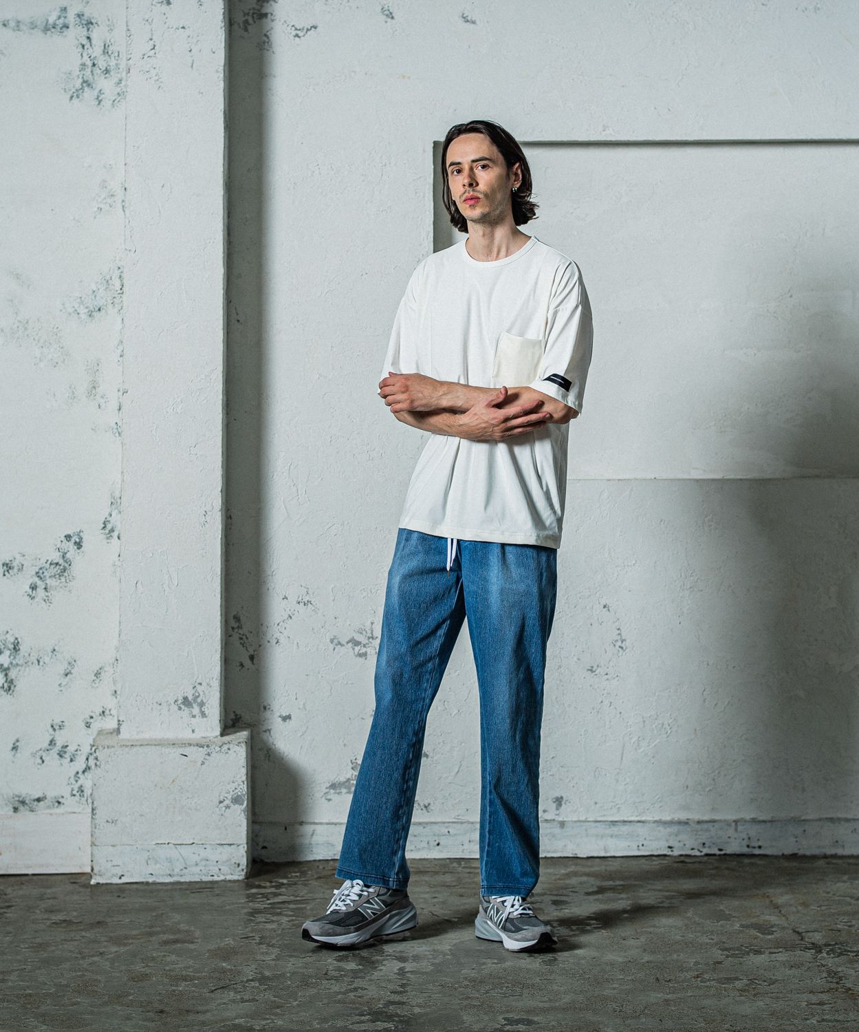 EX DENIM JERSEY WIDE PT / RC35-ST-016WTD / デニムジャージワイドパンツ / ライトインディゴ