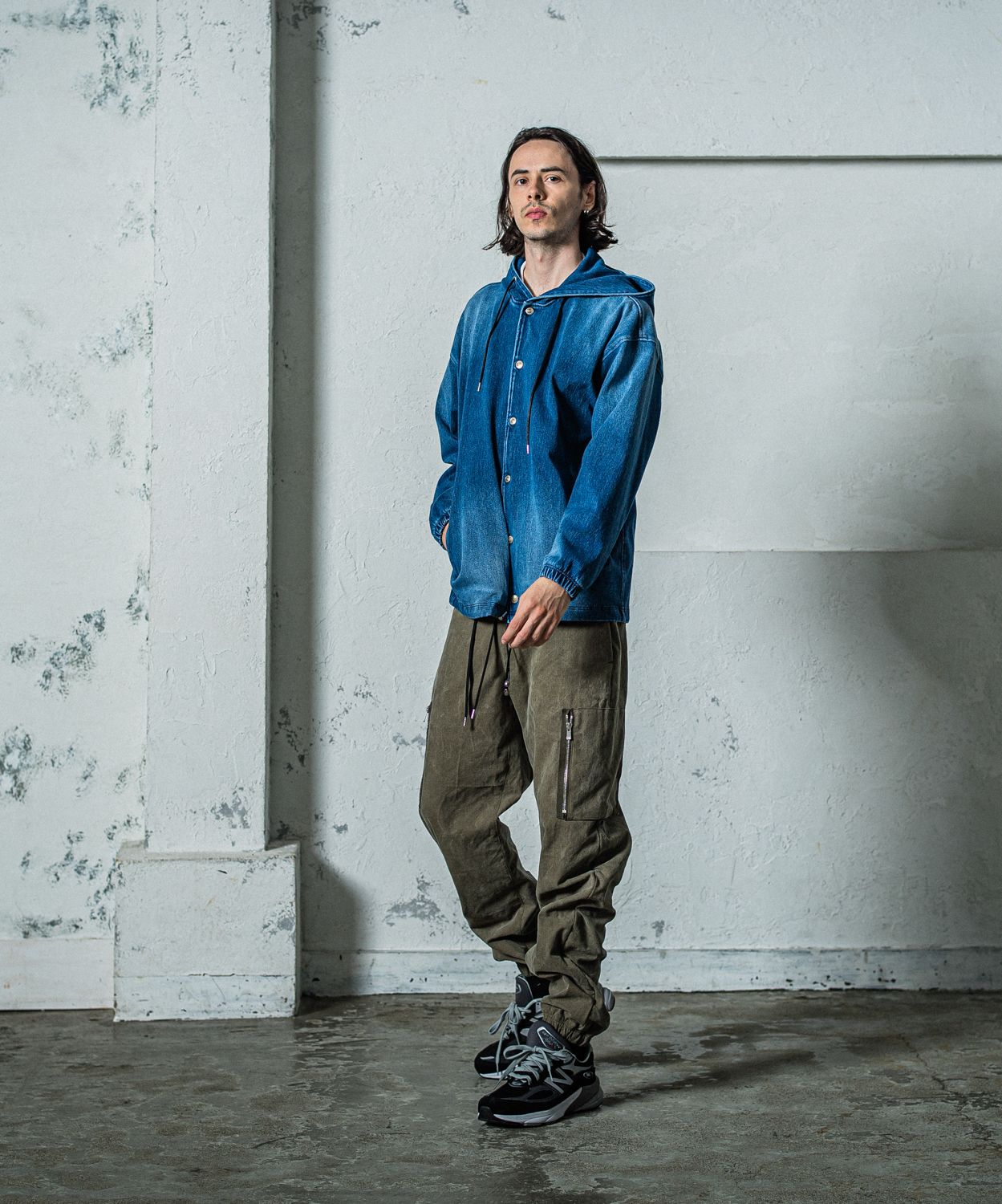 DAVID CARGO PANTS / RC35-ST-040 / ミリタリー裾ゴムカーゴパンツ / ヴィンテージカーキ