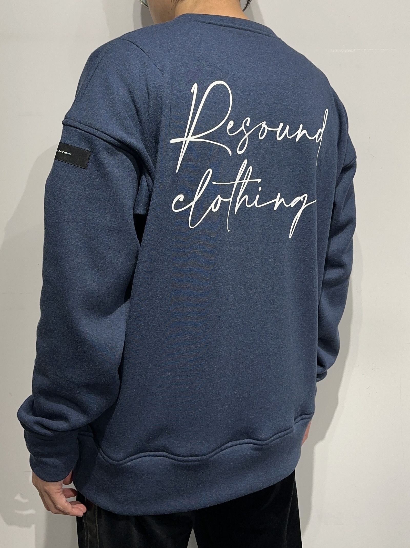 ID VELOURS FLEECE DROP TRAINER / RC34-C-004 / 裏起毛バックロゴトレーナー / ネイビー