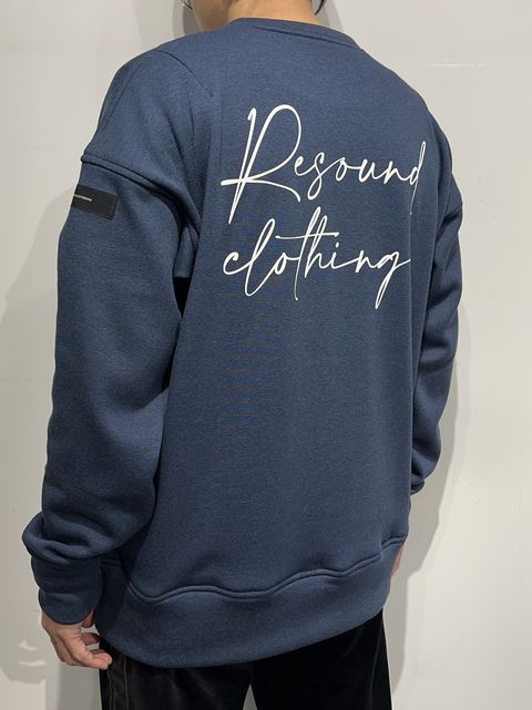 ID VELOURS FLEECE DROP TRAINER / RC34-C-004 / 裏起毛バックロゴトレーナー / ネイビー