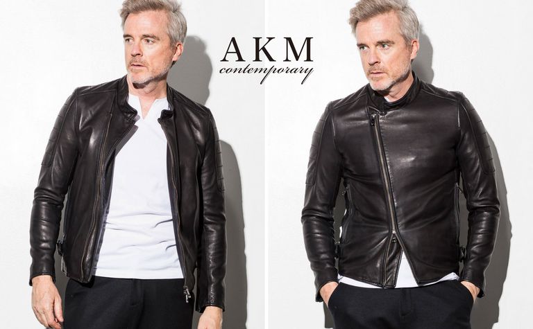 新規取扱いの【AKM Contemporary】から、上質シープスキンのレザーライダースジャケットが入荷。