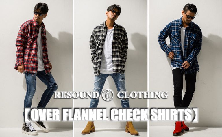 【RESOUND CLOTHING】"ポケット付き"がありがたい、オーバーサイズのネルチェックシャツ入荷☆