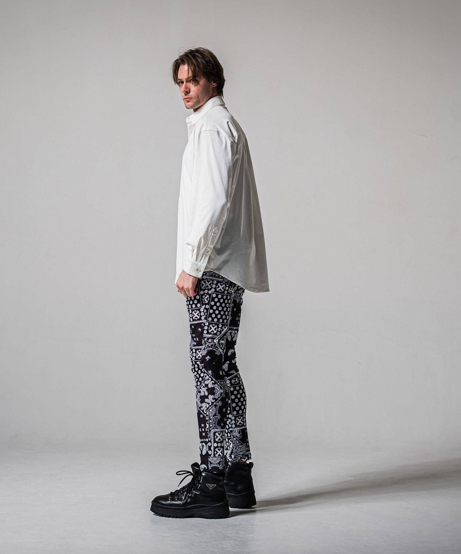 CHRIS EASY TUCK PANTS / RC39-ST-016T / ナイロンイージータックパンツ / バンダナブラック (3月上旬入荷予定)