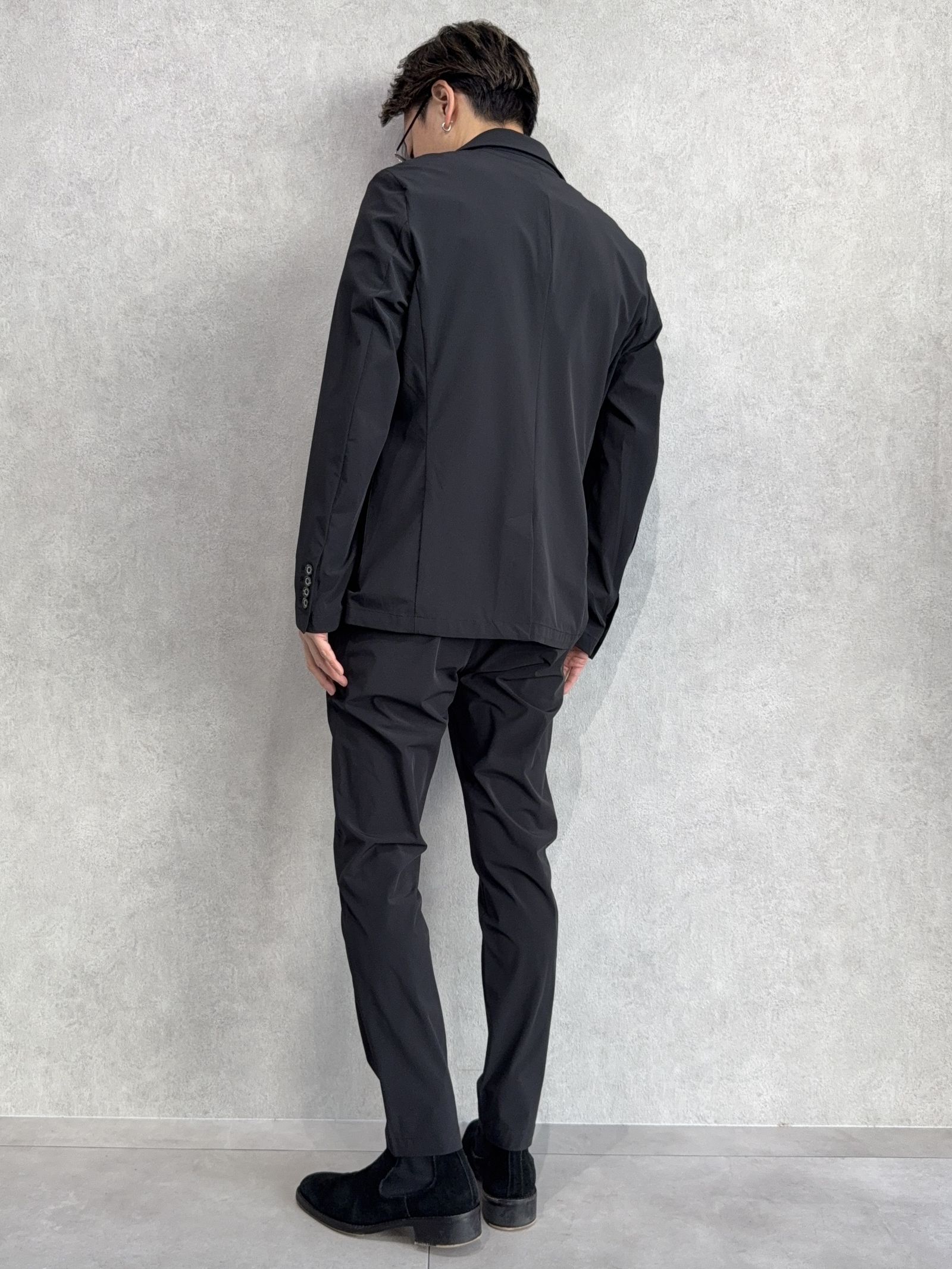 ストレッチナイロンセットアップ / uso-26062,usb-26062 / ブラック(無地)