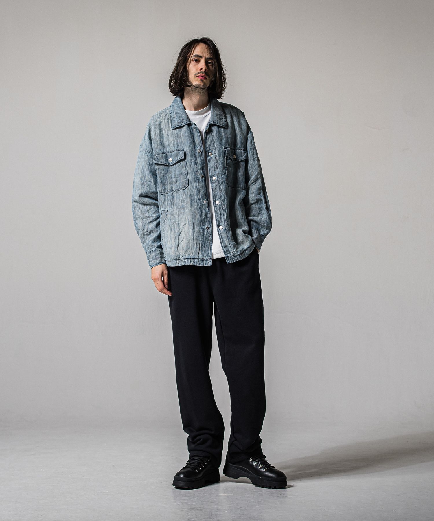 AZE WIDE TUCK PANTS / RC39-ST-016WT2 / 高機能畦編みニットワイドタックパンツ / ブラック (1月中旬入荷予定)