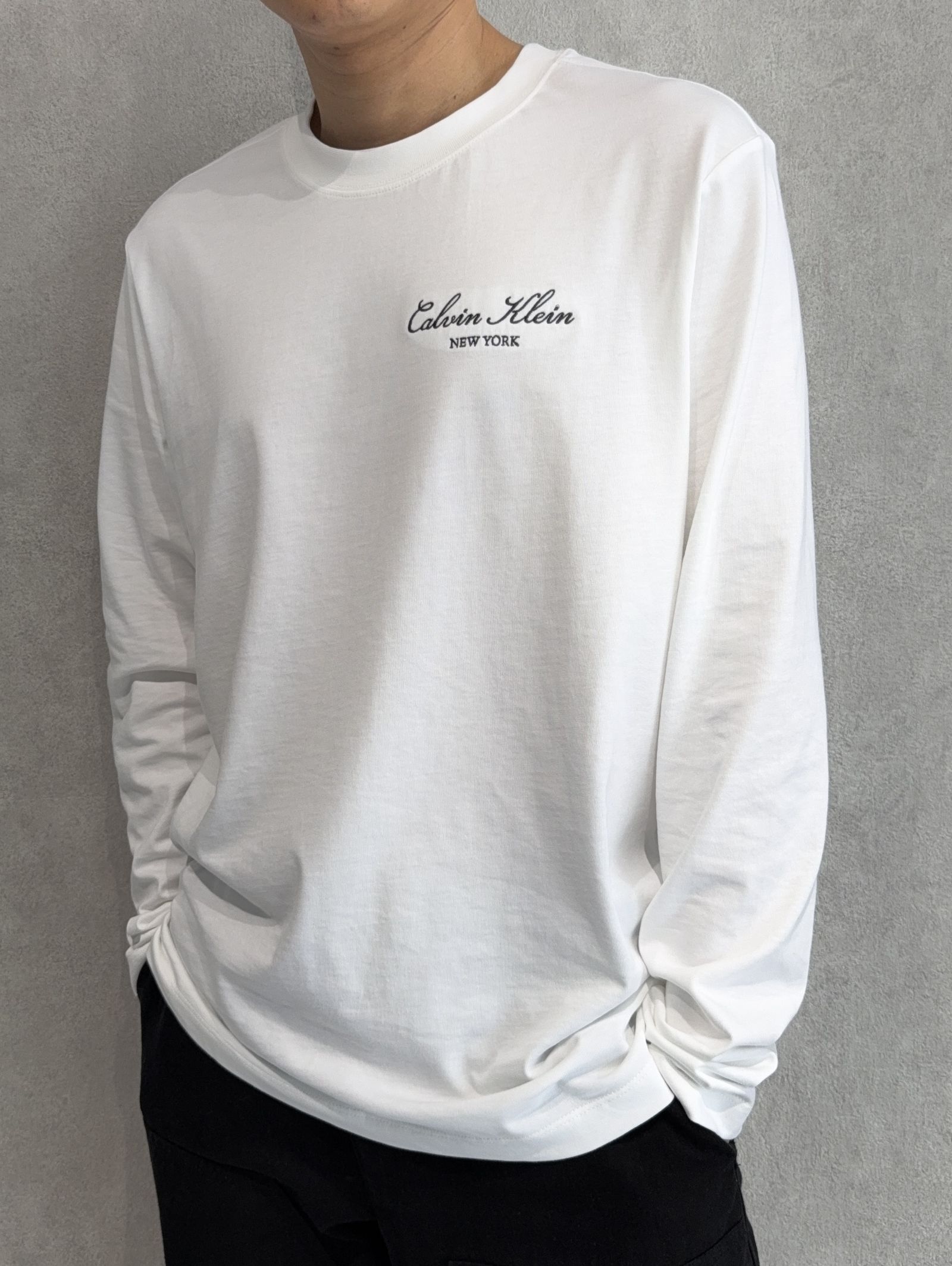 ロングスリーブ イージー20sスクリプトグラフィックTシャツ / 4RH854G / YAF(ホワイト)