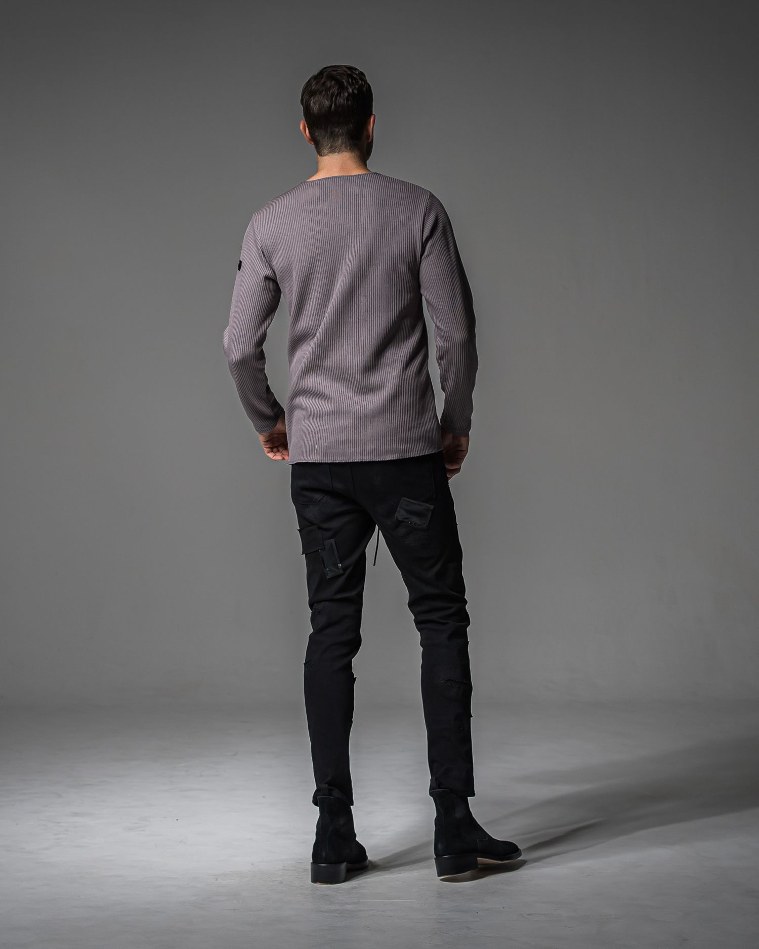 CUTOFF RAIL LONGSLEEVE / RC37-C-001 / レールカットソー / グレー (9月中旬入荷予定)