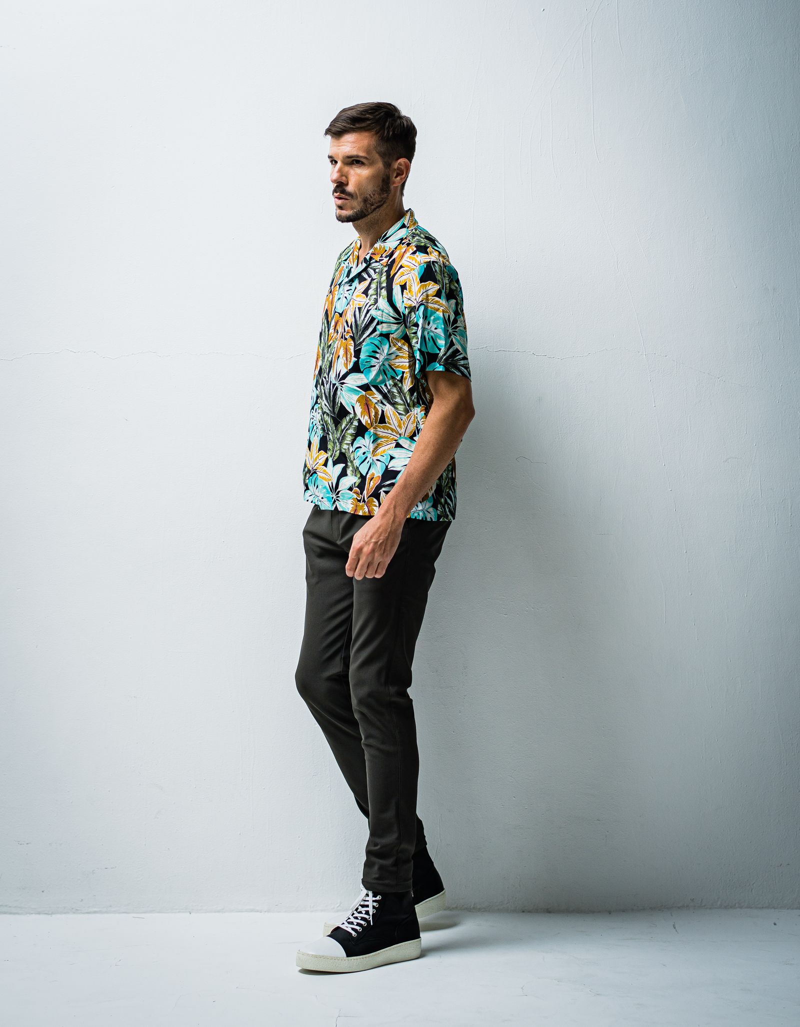 ALOHA SHIRT / OR1-SH-003 / アロハシャツ / ブラック (2月中旬入荷予定)