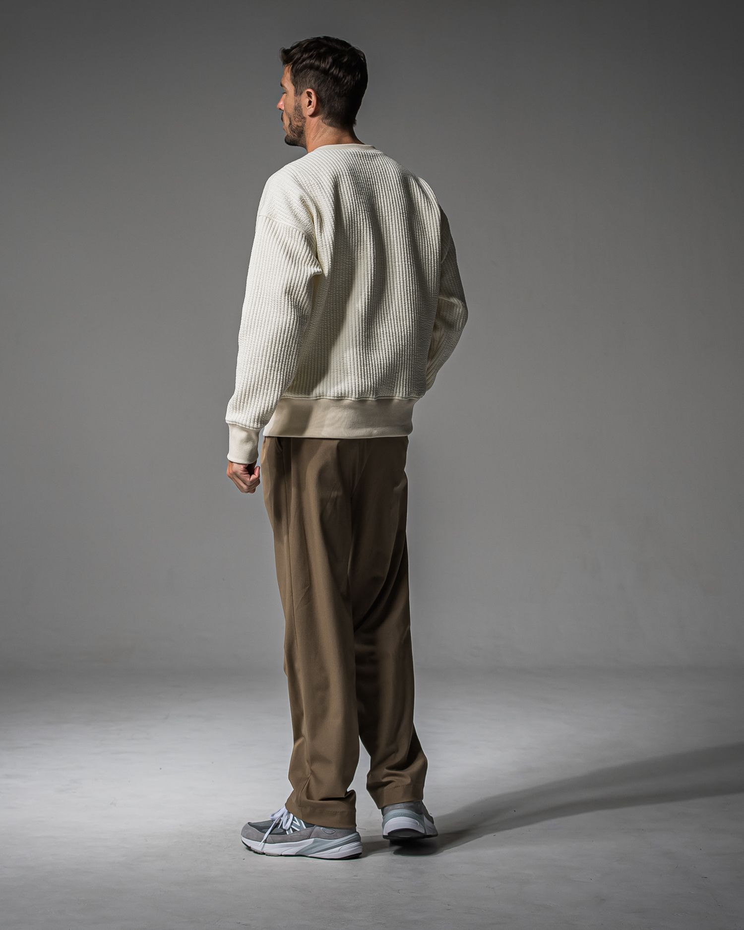 STRIPE QUILTING DROP TRAINER / RC37-C-003 / ストライプキルティングトレーナー / オフホワイト (9月下旬入荷予定)