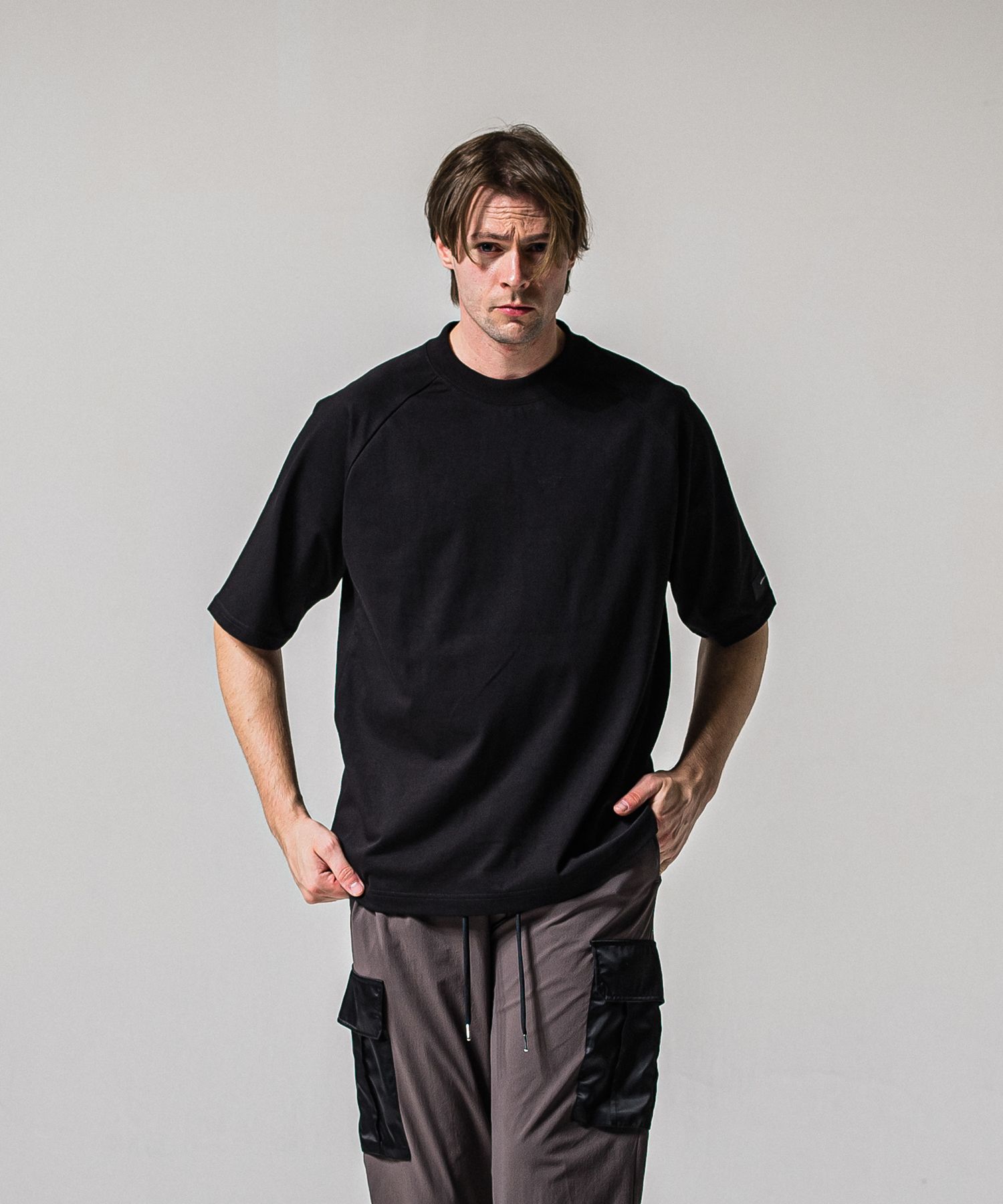 BACK RC RAGLAN OVER TEE / RC39-T-001 / バックロゴラグランビッグTシャツ / ブラック (4月上旬入荷予定)