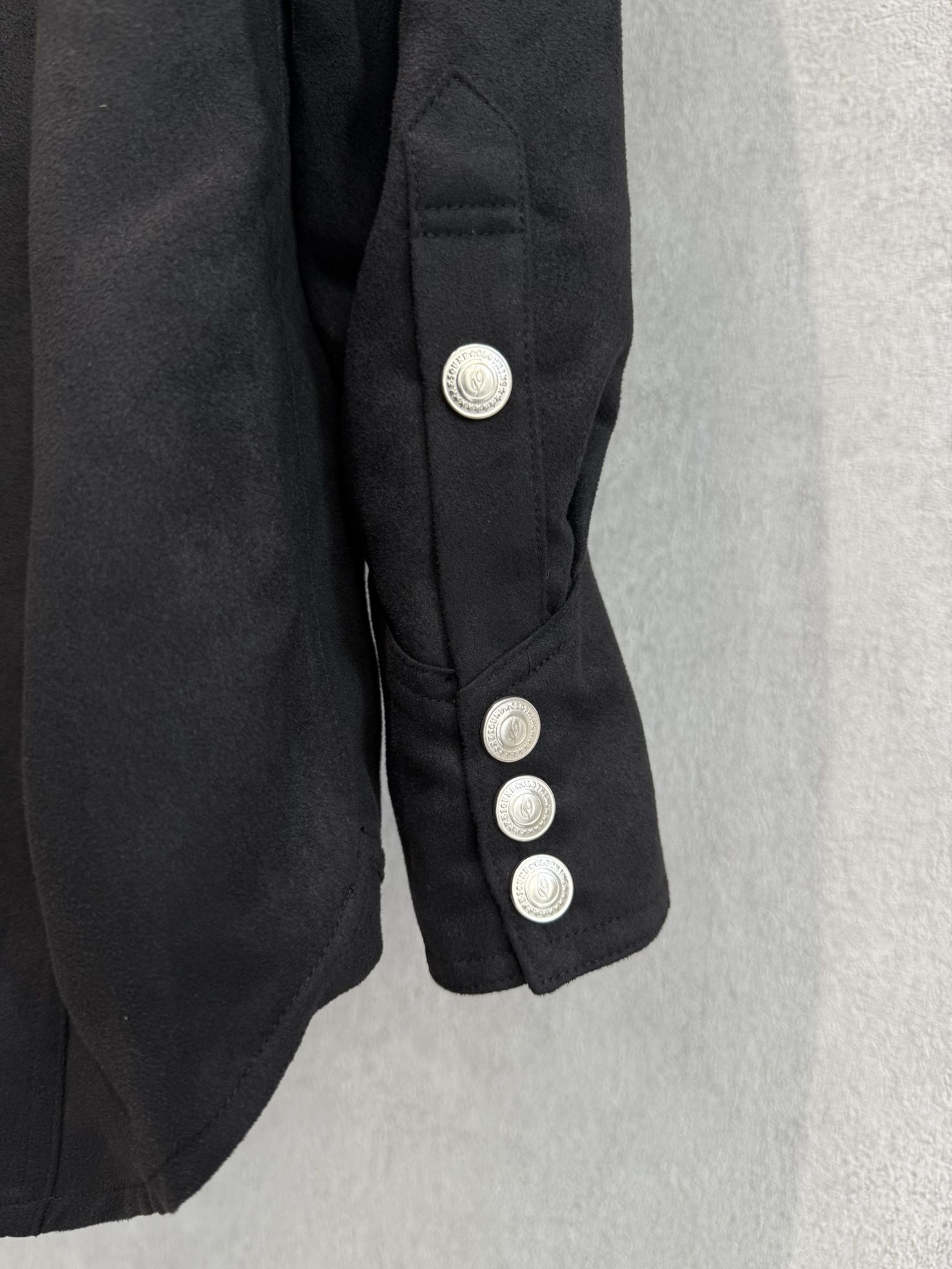 JAMES OVER SUEDE SHIRT / RC37-SH-003 / スエードエコレザーシャツ / ブラック