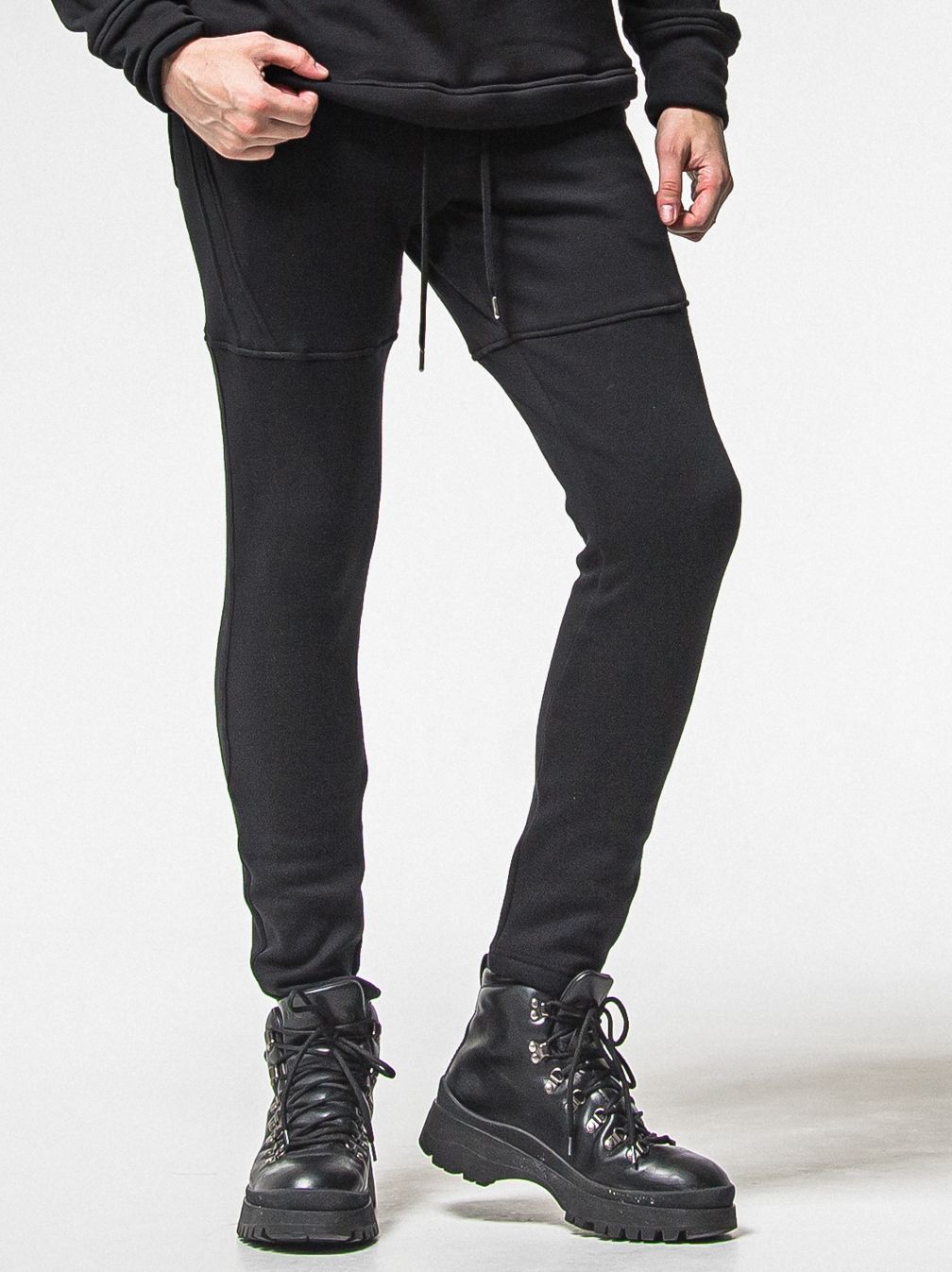 VELOURS FLEECE TYLER PANTS / RC38-ST-026H / 裏起毛スウェットラインパンツ / ブラック (11月中旬入荷予定)