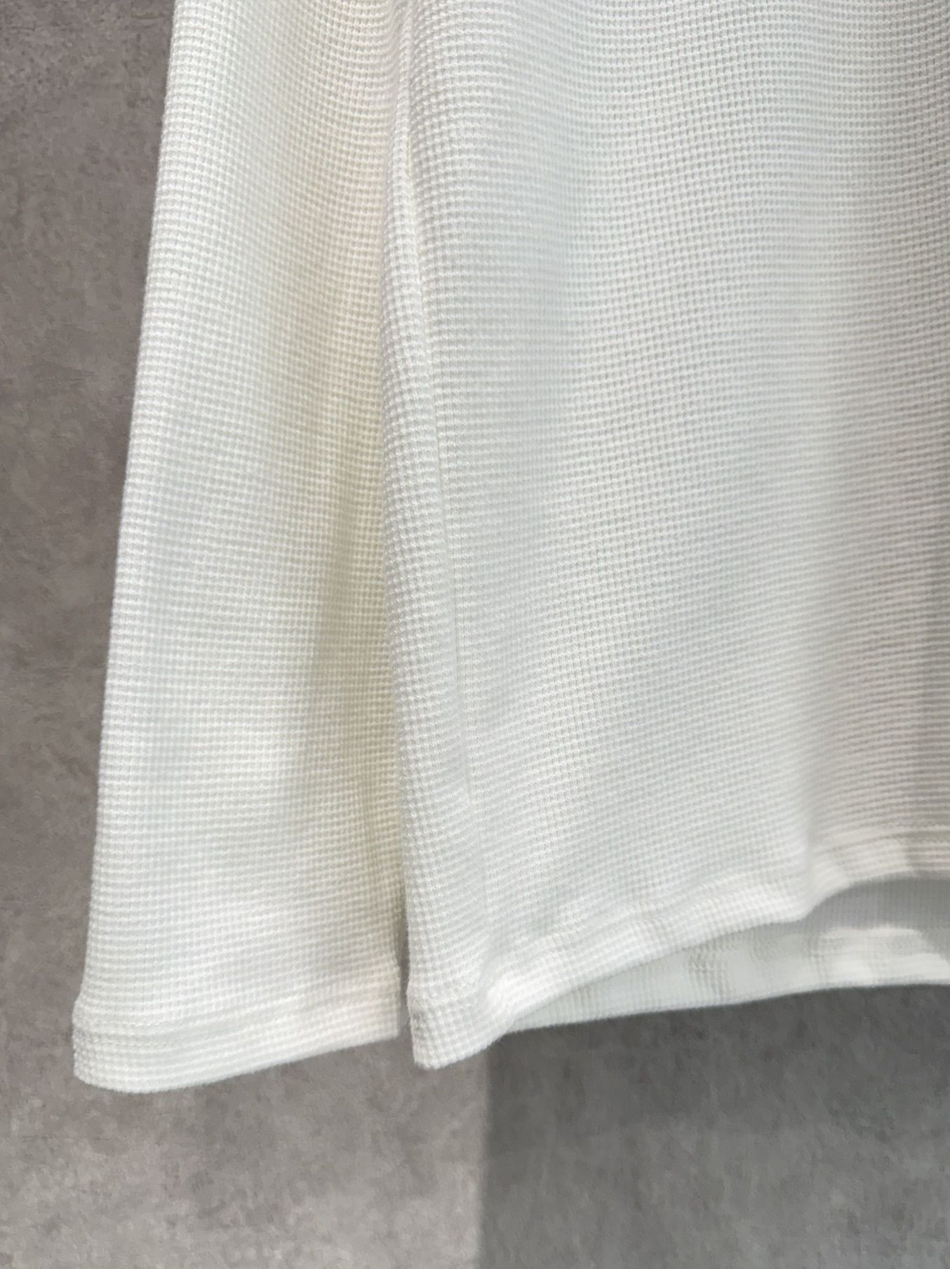 WAFFLE HENRY / RC39-C-001 / サーマルヘンリーネックロングTシャツ / ホワイト