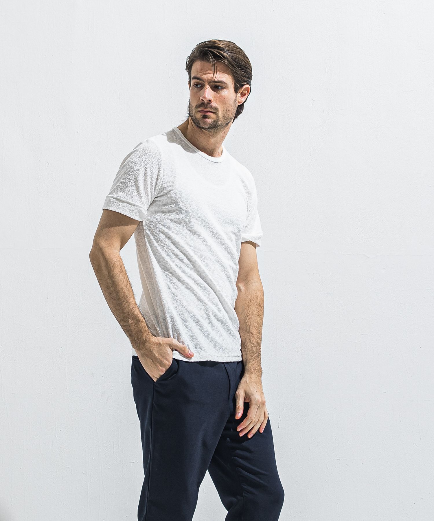 PILE ROLL UP TEE / RC40-T-001 / パイルロールアップTシャツ / ホワイト (4月中旬入荷予定)