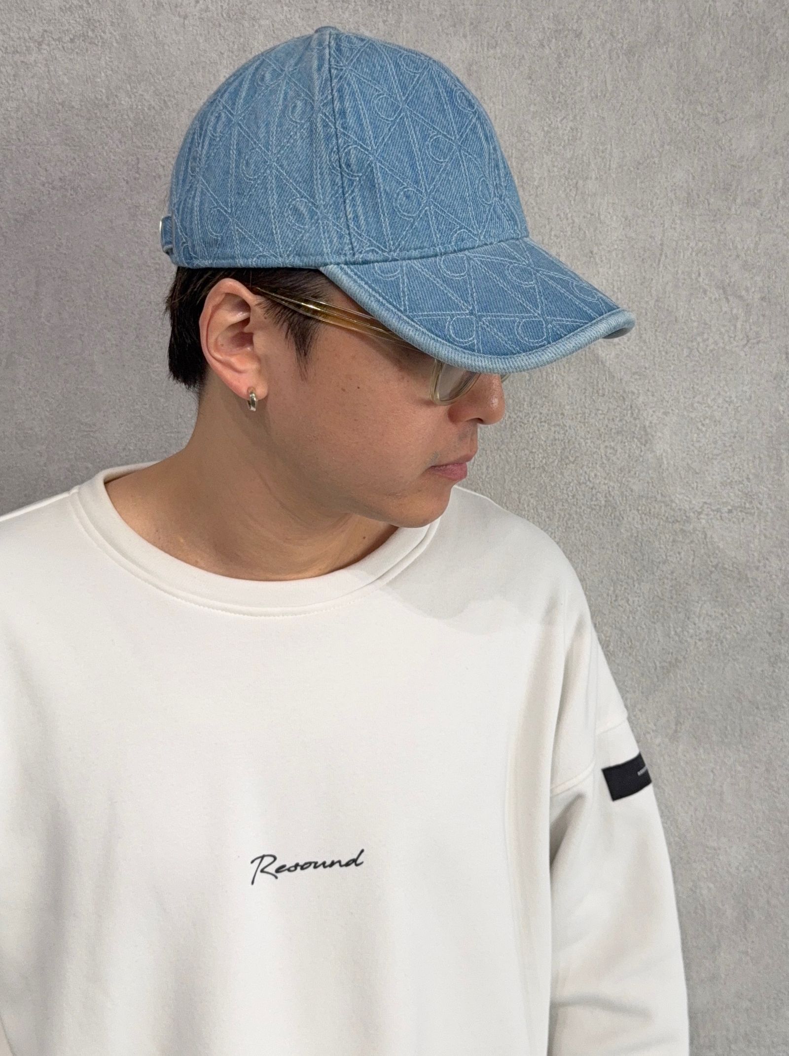 エンブレムキルトレザーパッチデニムキャップ / 4D5030G / VHJ(ブルー)