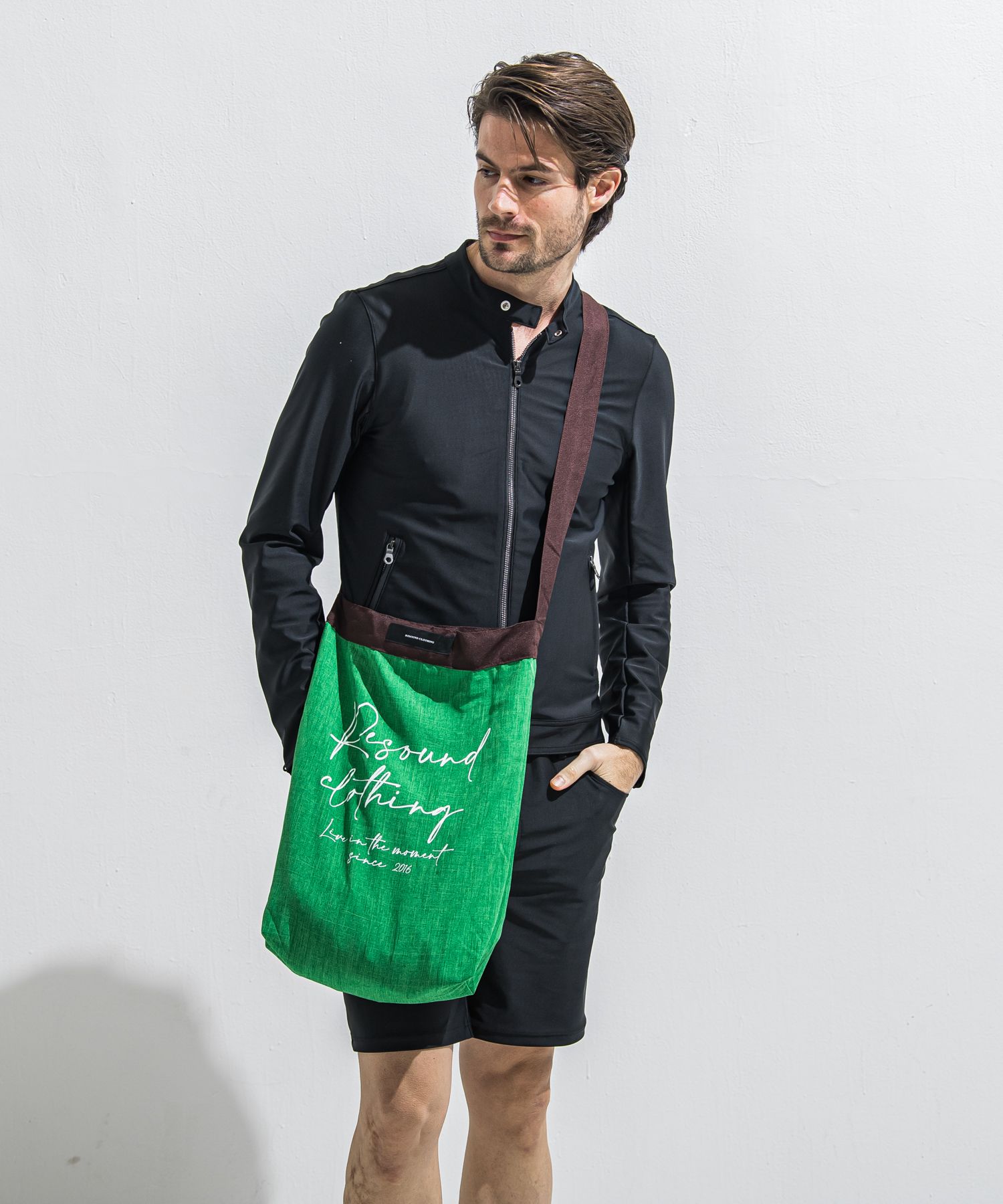 「Lagu×RESOUND」 BLANKET & ECOBAG / RL-BLBAG-1 / ブランケット&ショルダーエコバッグ / グリーン