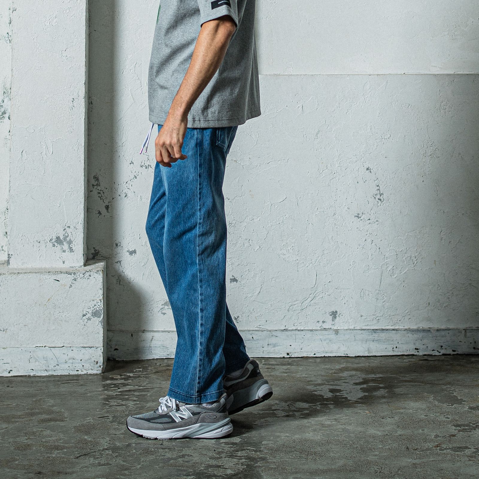 EX DENIM JERSEY WIDE PT / RC35-ST-016WTD / デニムジャージワイドパンツ / ライトインディゴ