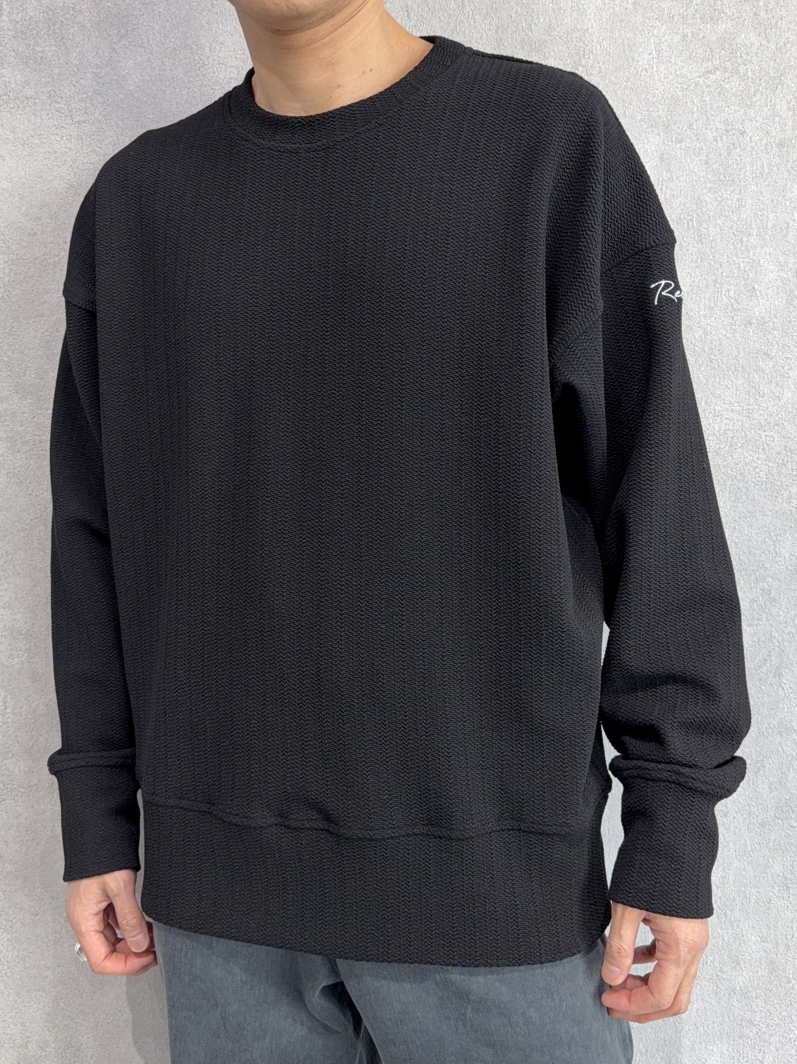 BLISTER TRAINER / RC39-C-004 / ブリスターニットトレーナー / ブラック