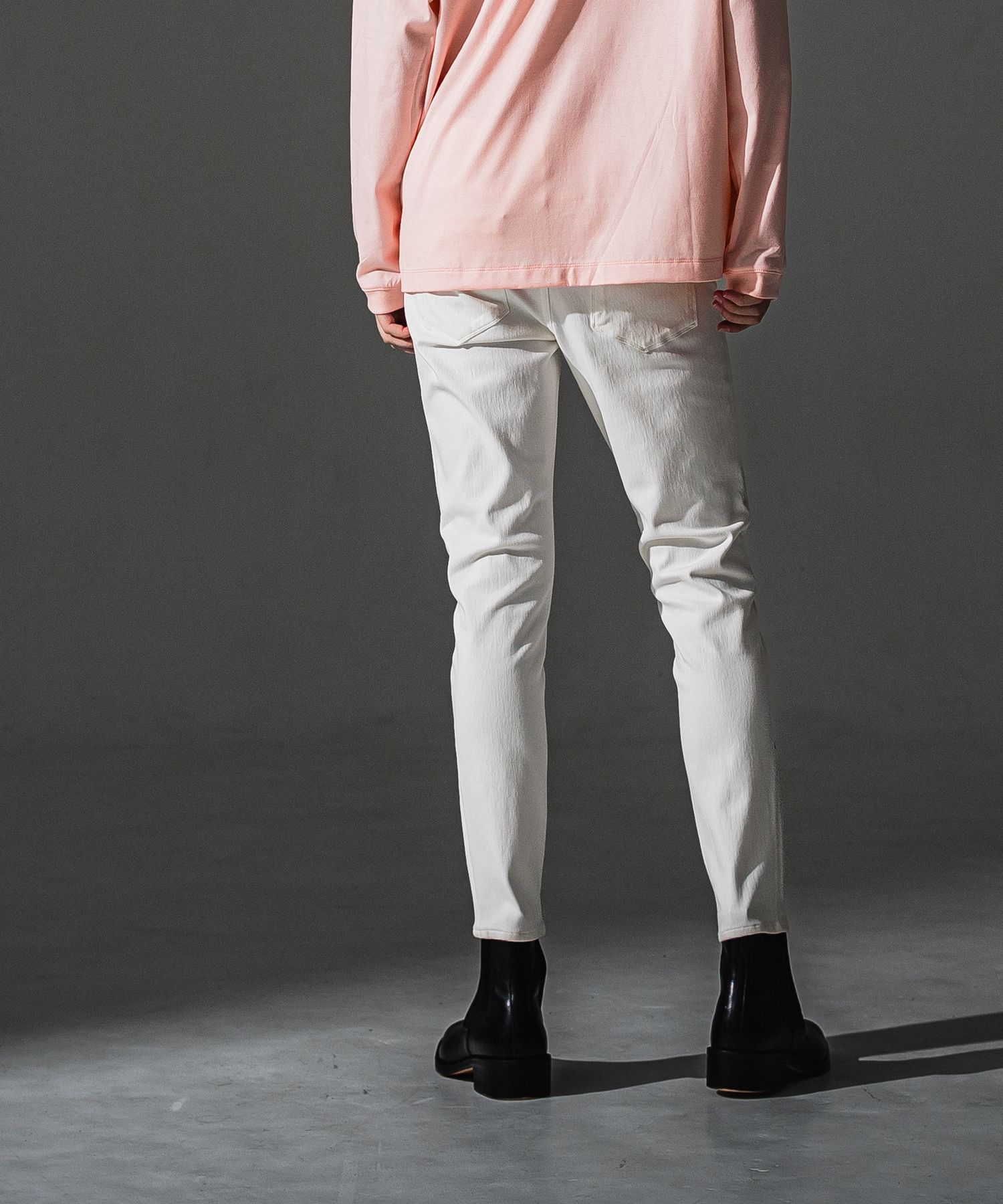 MICK DENIM JERSEY / BASIC-ST-020 / デニムジャージテーパードパンツ / ホワイト (9月上旬入荷予定)