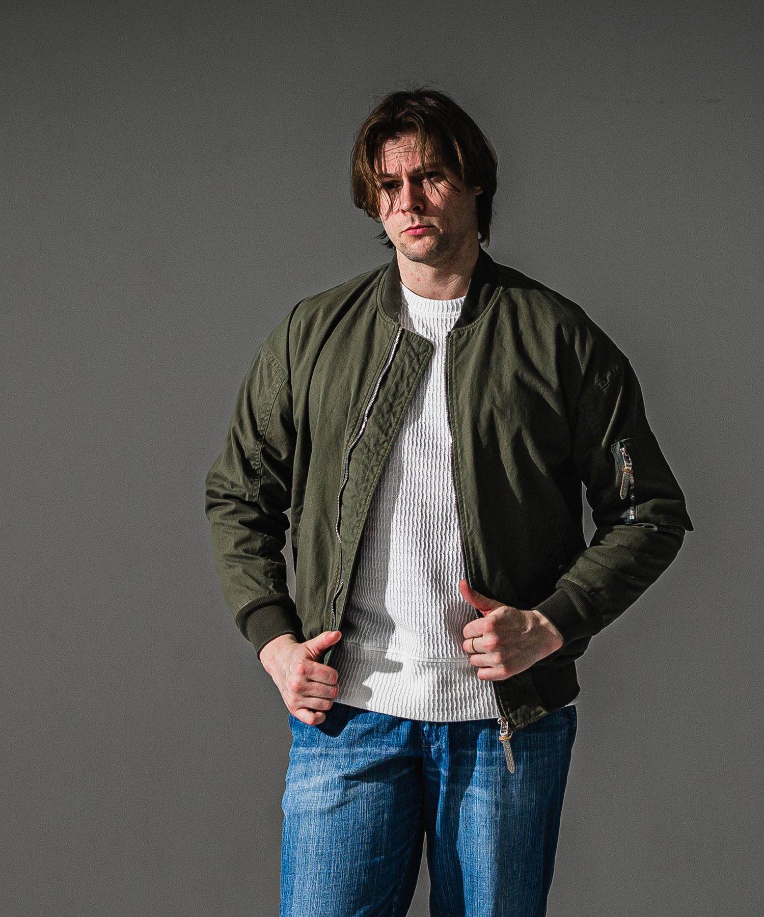 DAVID JACKET / RC41-JK-003 / ミリタリーライトMA-1 / ヴィンテージカーキ (8月下旬入荷予定)