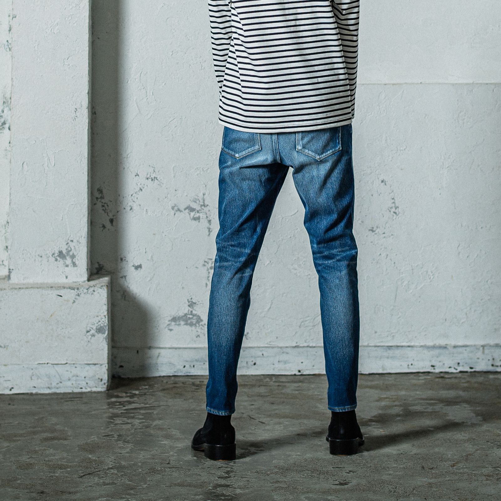 MICK DENIM JERSEY / RC35-ST-020 / デニムジャージテーパードパンツ / インディゴユーズド