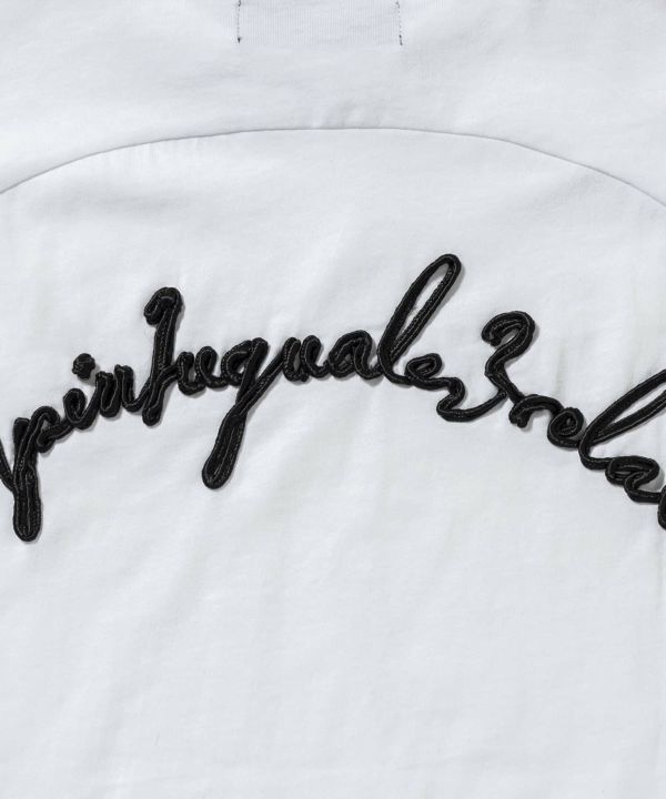 コード刺繍バックロゴ半袖Tシャツ / ust-23010 / ホワイト