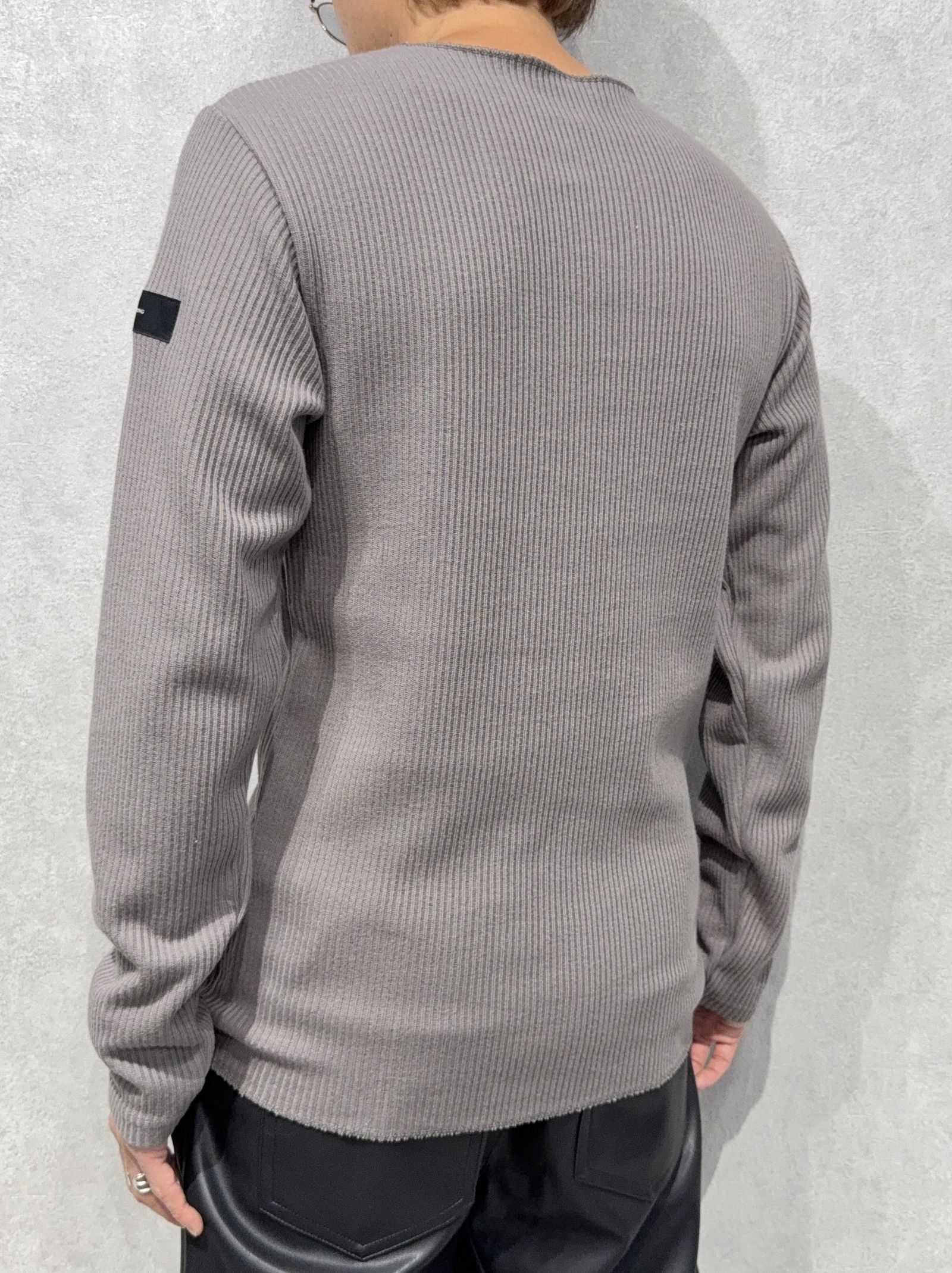 CUTOFF RAIL LONGSLEEVE / RC37-C-001 / レールカットソー / グレー