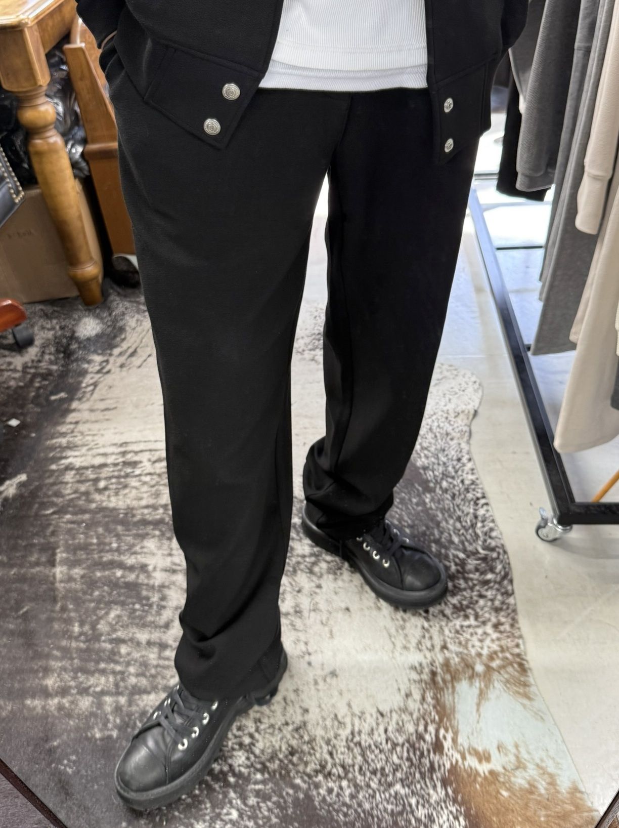 SEMI WIDE TUCK PANTS / RC41-ST-016WT / セミワイドタックパンツ / ブリスターブラック (7月下旬入荷予定)
