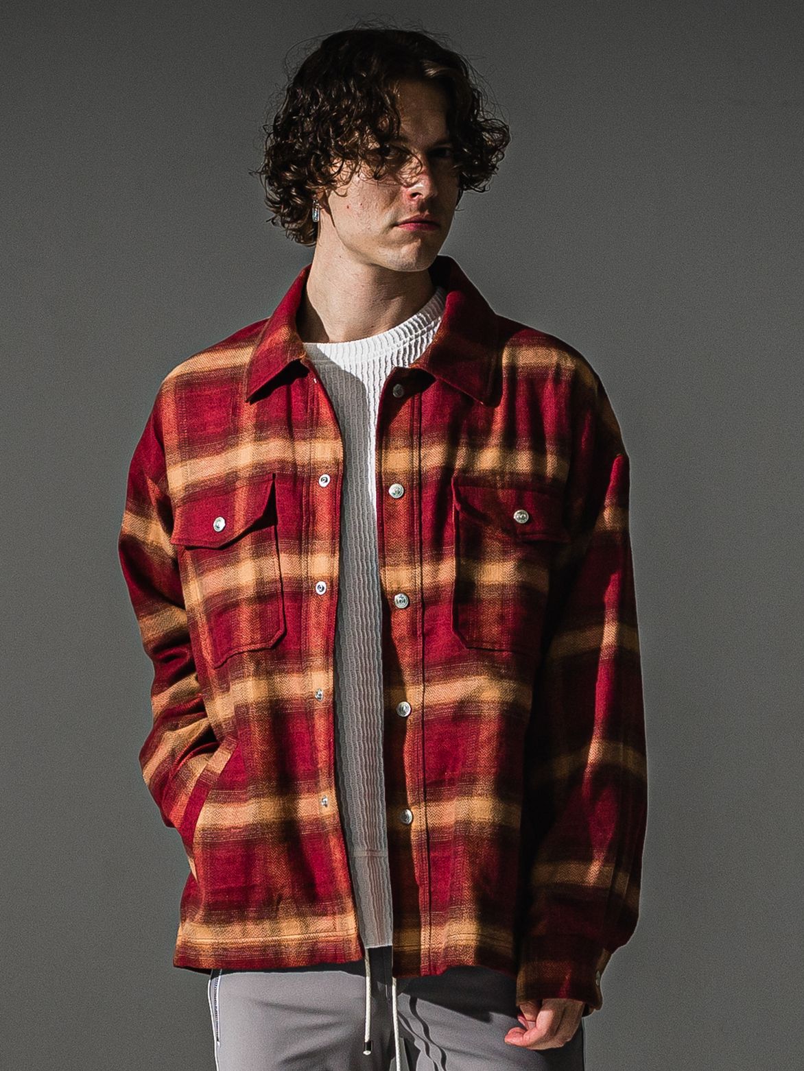 FLANNEL CHECK JK / RC41-JK-006 / フランネルチェックCPOジャケット / レッド (8月下旬入荷予定)