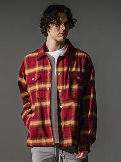 FLANNEL CHECK JK / RC41-JK-006 / フランネルチェックCPOジャケット / レッド (8月下旬入荷予定)