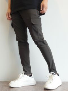 HV NYLON DARRELL CARGO PT / RC25-ST-010 / レザーラインカーゴパンツ / リップルチャコール